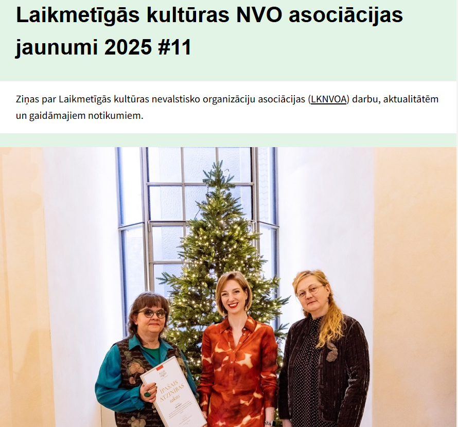 Publicēta vēstkopa- LKNVOA jaunumi un nozares aktualitātes 2025 #11